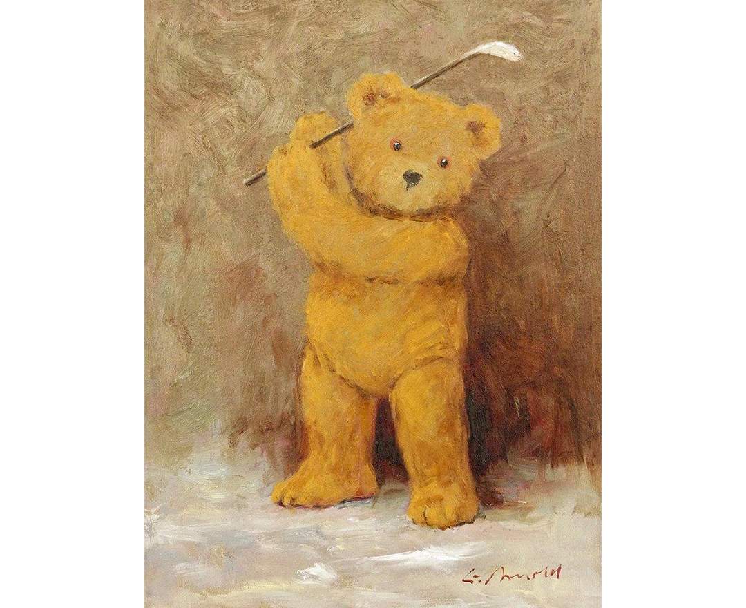 Gerhard Arnold - Teddy mit Golfschläger