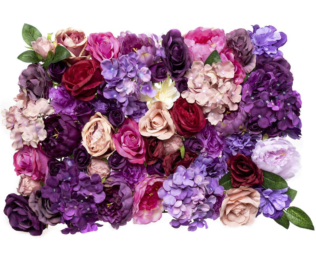Nelliflower® MIDNIGHT FEVER | Blumenwand Element aus Seidenblumen