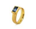 Goldschmiede TRAPEZ - Birgit Johannsen - Ring mit blauem Saphir und 750 Gold Thumbnail