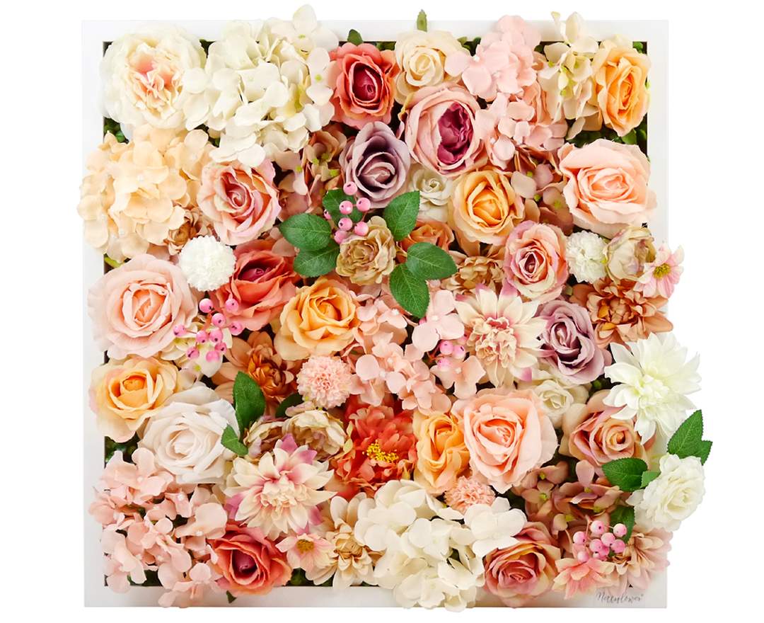 Nelliflower® INDIAN SUMMER 60cm x 40cm Blumenbild aus Seidenblumen