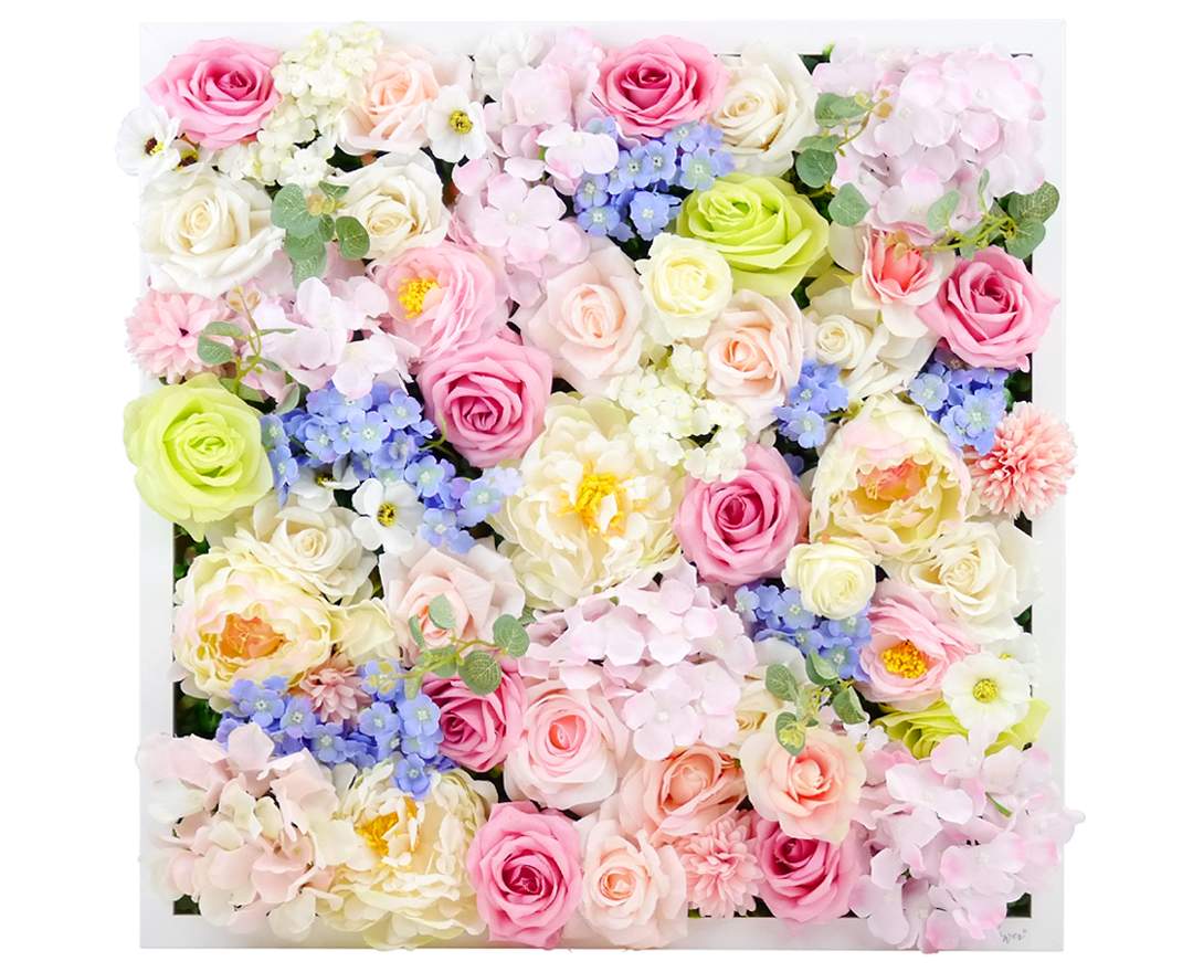 Nelliflower® LUCY 50cm x 50cm Blumenbild aus Seidenblumen