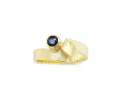 Goldschmiede TRAPEZ - Birgit Johannsen - Ring mit blauem Saphir und 585 Gold Thumbnail