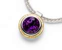 Goldschmiede TRAPEZ - Birgit Johannsen - Halskette mit Amethyst, Silber und 18 Karat Gold Thumbnail