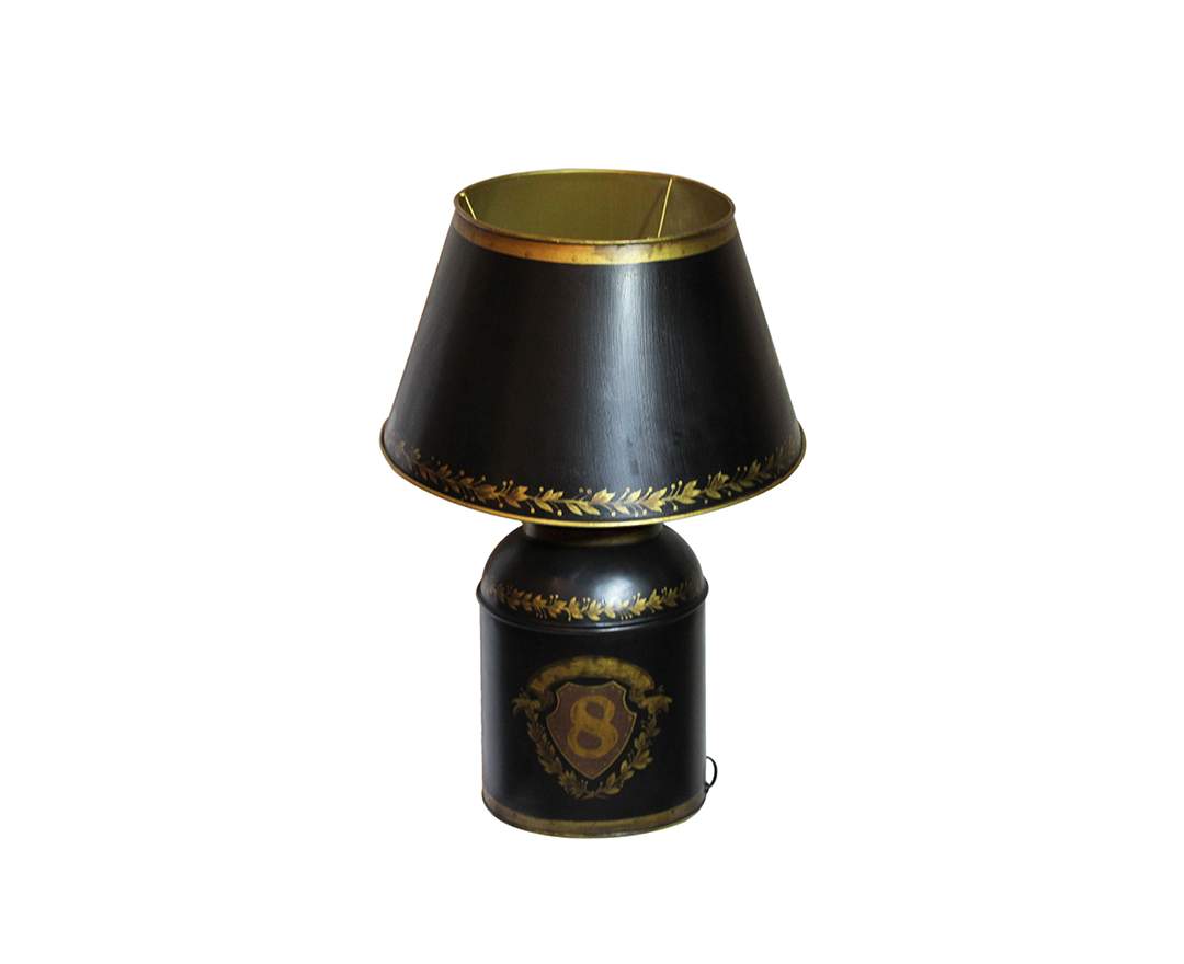 Zimmer 14 Stilvolle Lampe in Schwarz/Gold