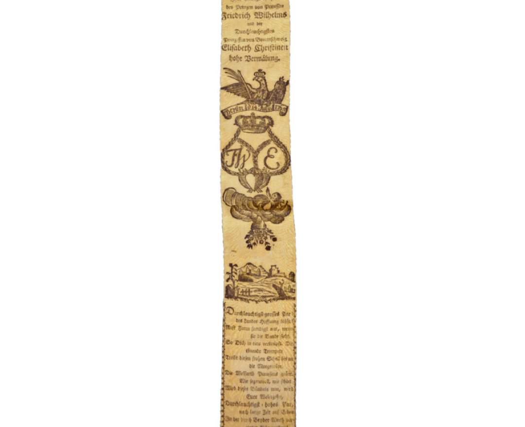Kunsthandel Seidel u. Sohn Ein Vivatband - Preußen, 1765 Kunsthandel Seidel u. Sohn Ein Vivatband - Preußen, 1765