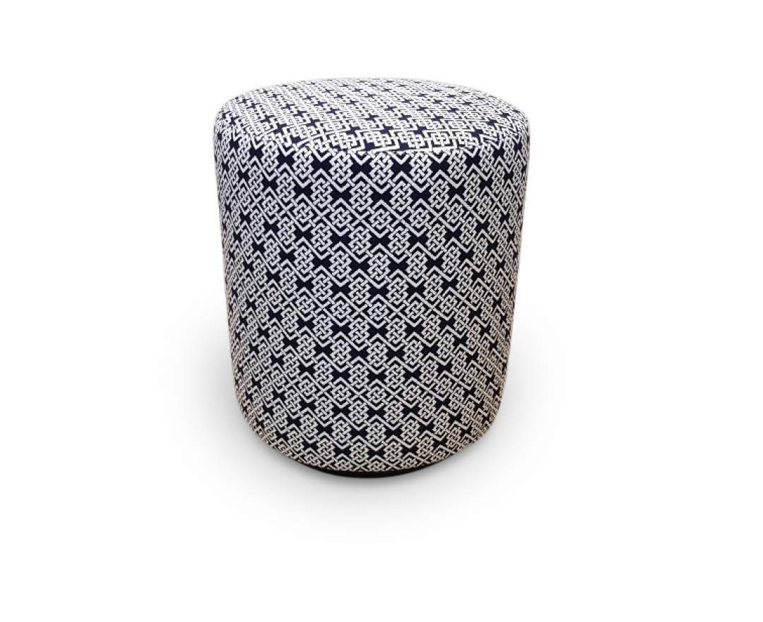 IH Studio Collection Pouf SAN, dkl. Blau Weiss