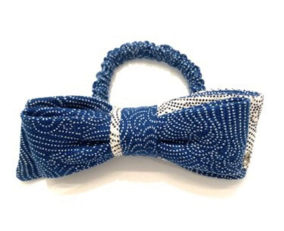 Alexandre de Paris Alexandre de Paris - Scrunchie mit Schleife - jeans Alexandre de Paris Alexandre de Paris - Scrunchie mit Schleife - jeans