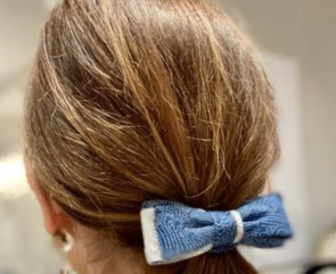 Alexandre de Paris - Alexandre de Paris - Scrunchie mit Schleife - jeans