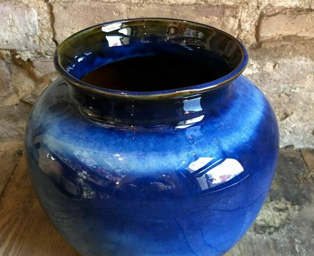 1st Tannendiele - Vase (blau, 23 cm)