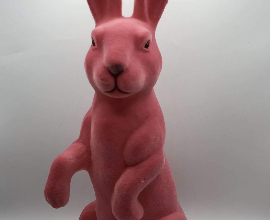 1st Tannendiele - Osterhase (pink, 45 cm)