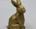 1st Tannendiele - Kleiner goldener Osterhase, stehend Thumbnail