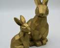 1st Tannendiele - Kleiner goldener Osterhase, stehend Thumbnail