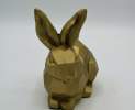 1st Tannendiele - Großer goldener Osterhase, liegend Thumbnail