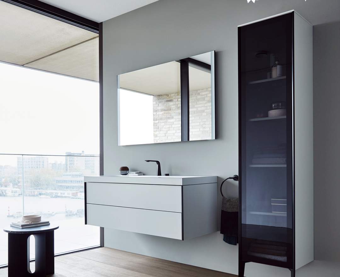 Duravit – Serie Viu und XViu Scheinbare Gegensätze: Helle und dunkle Materialien. Viu und XViu – Design by sieger design.