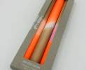 1st Tannendiele - Handgefertigte Kerze (3er Set, Farbe: orange / braun) Thumbnail