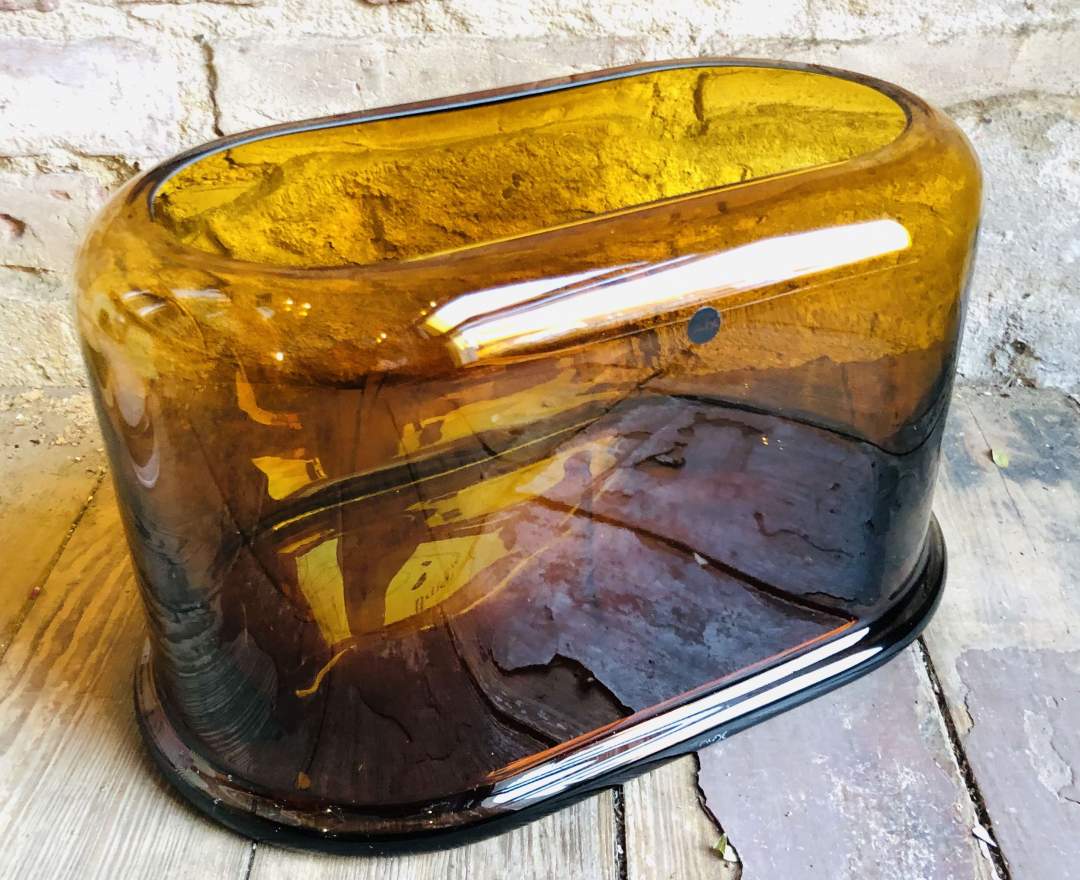 1st Tannendiele Glas-Vase „Layers / Wide“ (Amber)