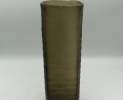 1st Tannendiele - Carved rectangular glass vase, milk chocolate, L Thumbnail