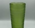 1st Tannendiele - Carved cylinder glass vase, grass green, L Thumbnail