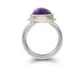 Goldschmiede TRAPEZ - Birgit Johannsen - Ring mit Amethyst, Silber und 14 Karat Gold Thumbnail