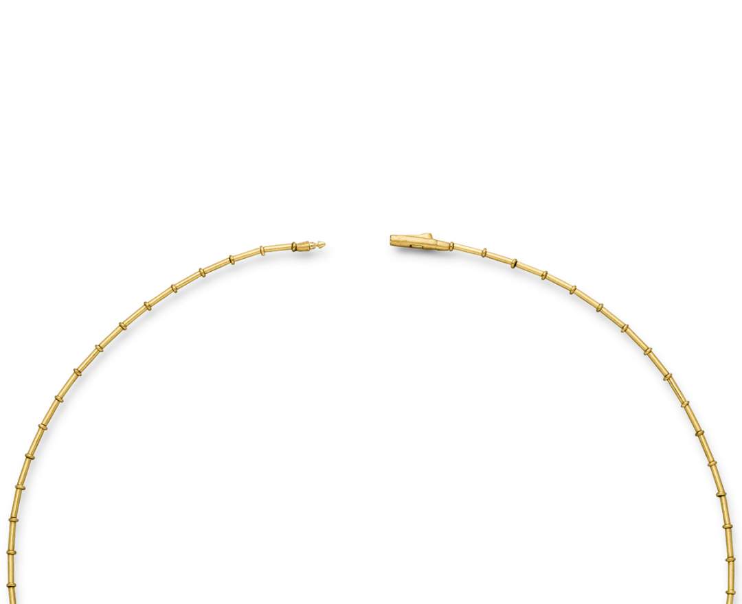 Goldschmiede TRAPEZ - Birgit Johannsen - Halskette mit Turmalinen und 18 Karat Gold
