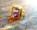 Goldschmiedemeisterin Katrin Schäfer - Schmuck aus Alt mach Neu, Altgold zu einem neuen Lieblingsschmuckstück umarbeiten ist meine Passion. Goldring mit 8 Eck Amethyst. Königlich. Handarbeit. Thumbnail