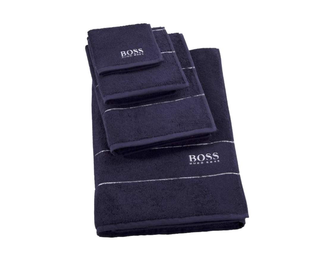 Hugo Boss Frottier Handtücher Plain navy