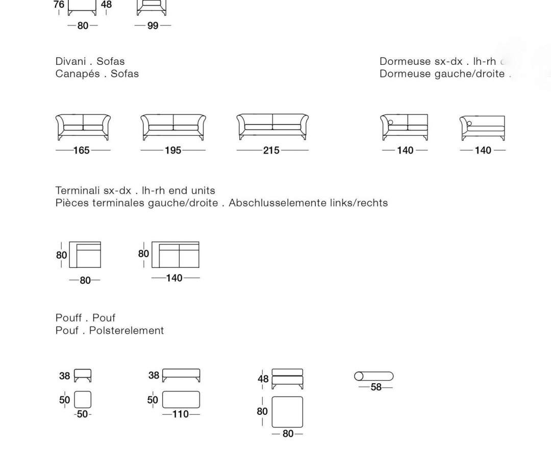 Dema - Designklassiker DEMA Ottomanne,  Sofa, Sessel oder Hocker, auch Ersatzbezüge und Kissen