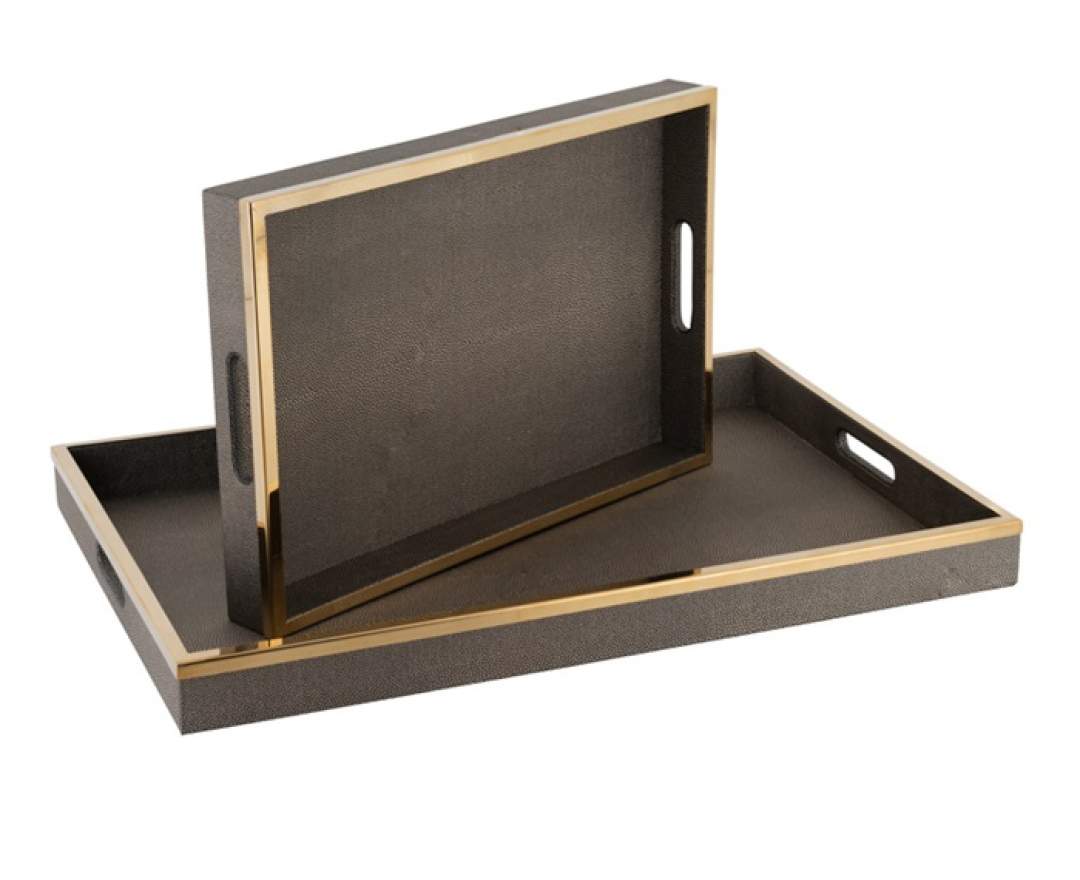 Richmond Interiors Tablett Dienblatt Bealuh 2er Set , gross und klein Richmond Interiors Tablett Dienblatt Bealuh 2er Set , gross und klein