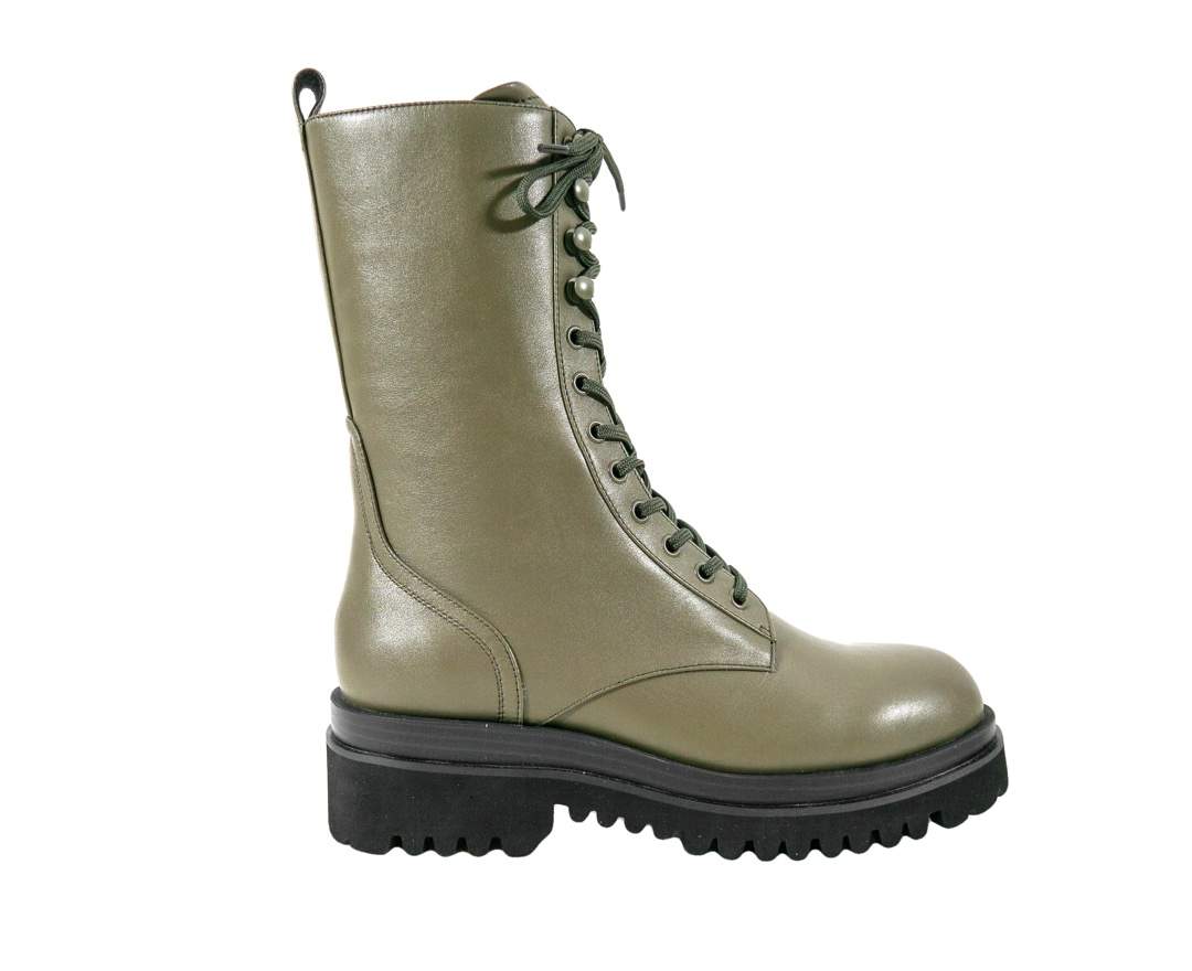 Lola Cruz - Schnürboots Verde-Khaki