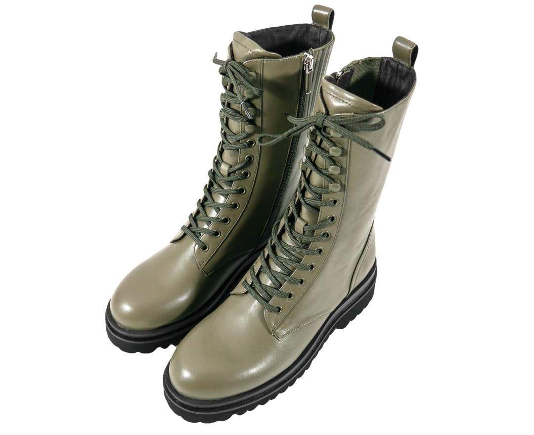 Lola Cruz - Schnürboots Verde-Khaki