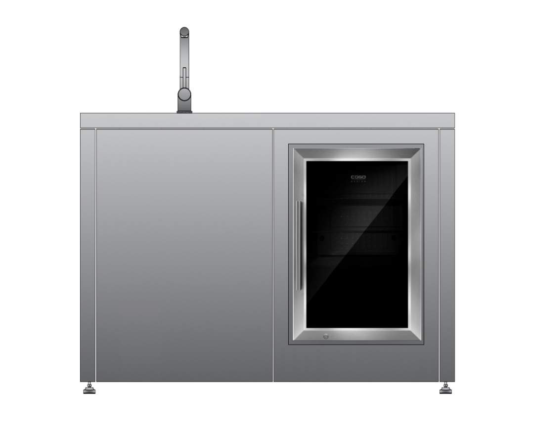 MM-Outdoorküchen 600 CKSA Cubic-Line Kühlmodul mit Spüle