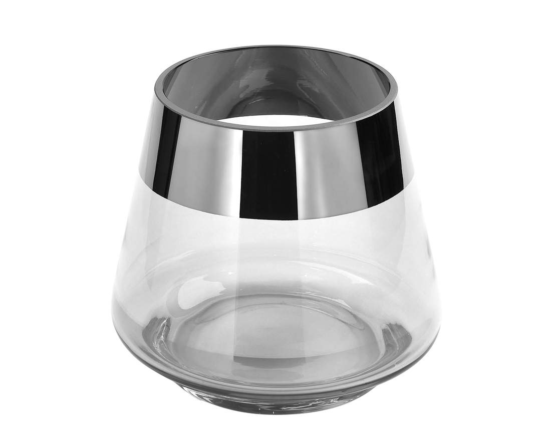 Fink Living JONA Teelichthalter / Glas / silberfarben / foliert Fink Living JONA Teelichthalter / Glas / silberfarben / foliert