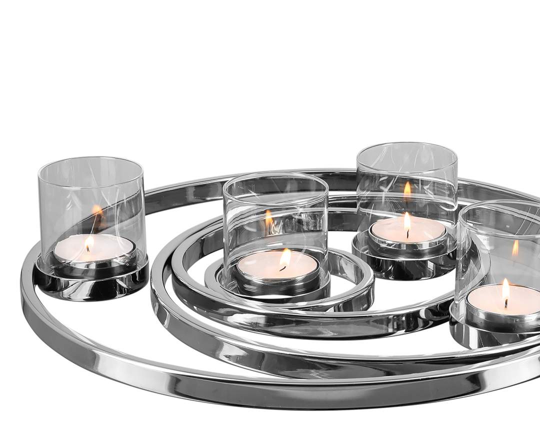 Fink Living UNIVERSE Kranz / 4-flammig / vernickelt Fink Living UNIVERSE Kranz / 4-flammig / vernickelt