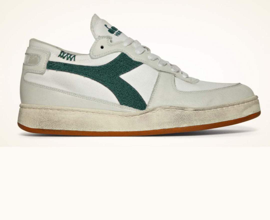 Diadora Heritage SNEAKER MI BASKET, WHITE/EDEN DIADORA HERITAGE