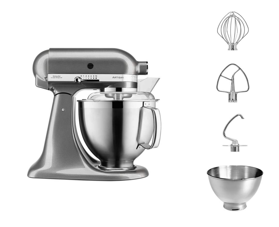 Kitchen Aid - Küchenmaschine 4,8 L Artisan 185er incl. Schnitzelwerk oder Fleischwolf