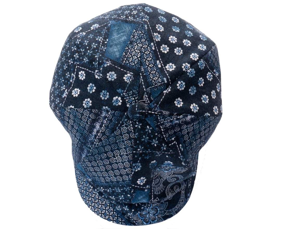 Wigens - Wigens Newsboy Classic Cap Blau Gemustert