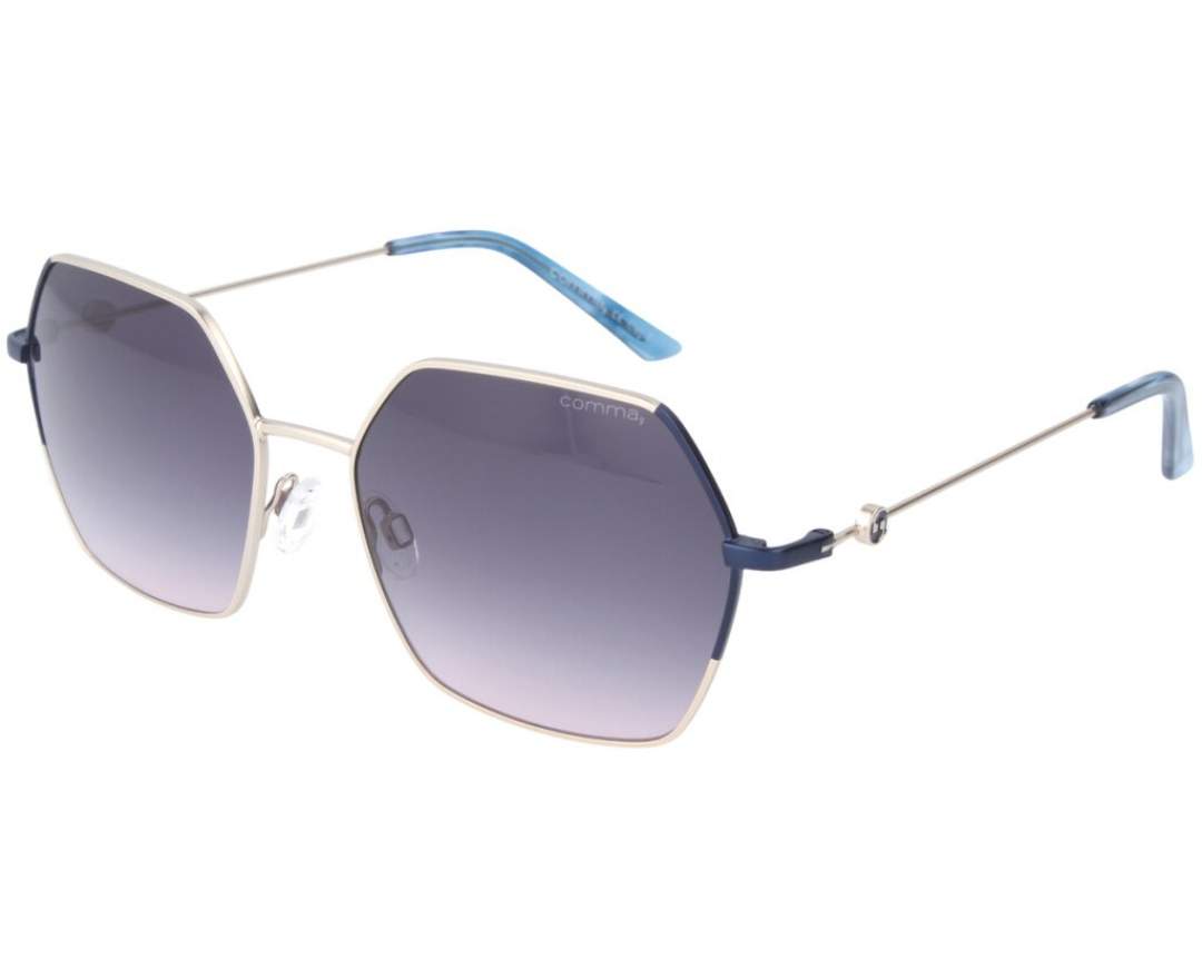 Comma Comma Sonnenbrille 77138 84 in Blau/ Gold mit grauer Tönung