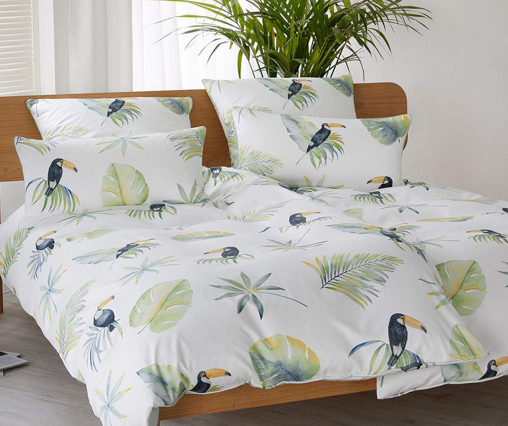 Elegante bed-line Hochwertige Mako Satin Bettwäsche Tukan Elegante bed-line Hochwertige Mako Satin Bettwäsche Tukan