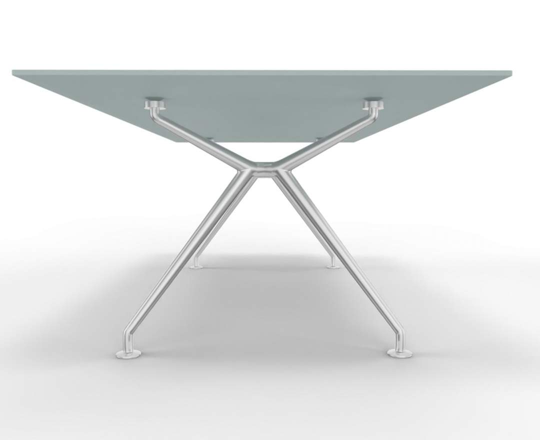 Wagner - W-Table 1100cm x 2200 cm Glasplatte, Gestell Aluminium poliert