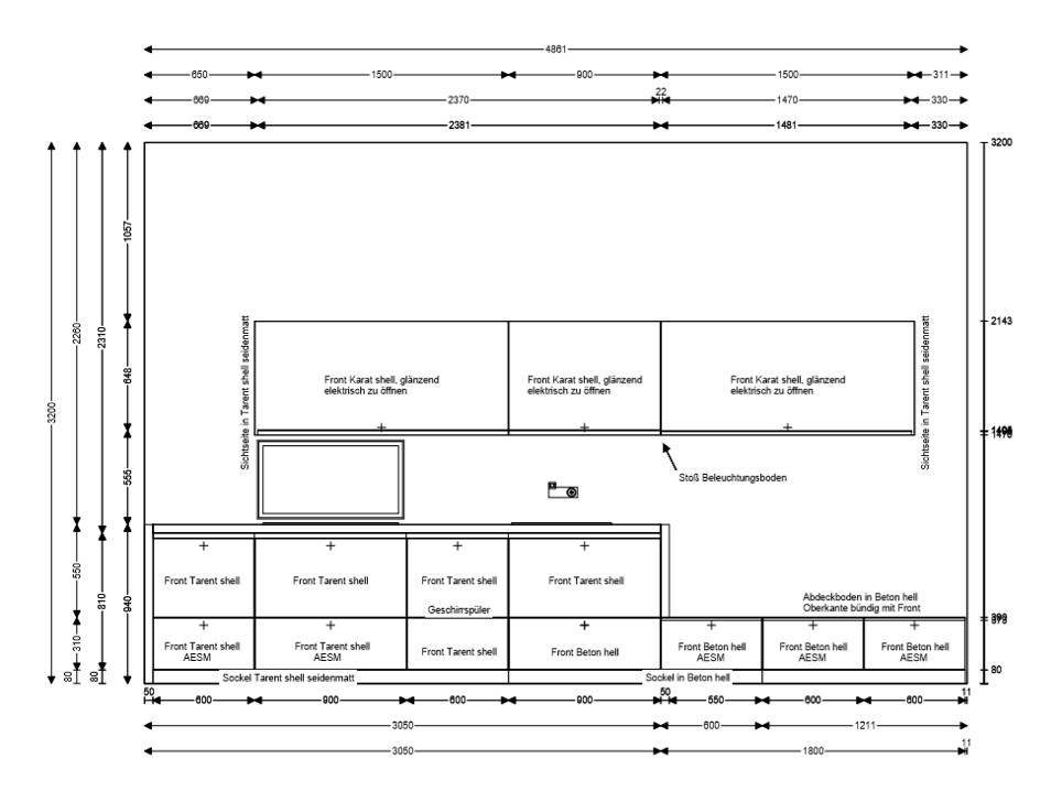 eggersmann - Ausstellungsküche Tarent/Shell/Beton