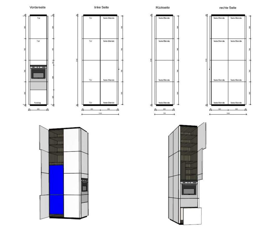 Neue Wiener Werkstätte - Raumtrennelement, Weiß, Deckenhoch, Manufakturanfertigung