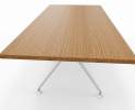 Wagner - W-Table 1100cm x 2200 cm Eiche glatt Geölt, 40mm Asteiche, Gestell Aluminium poliert Thumbnail