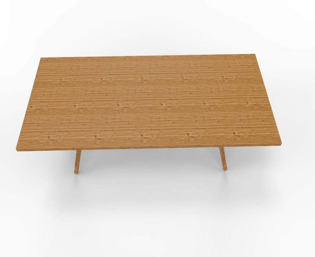 Wagner - W-Table 1100cm x 2200 cm Eiche glatt Geölt 40mm Asteiche, Eichenholzgestell