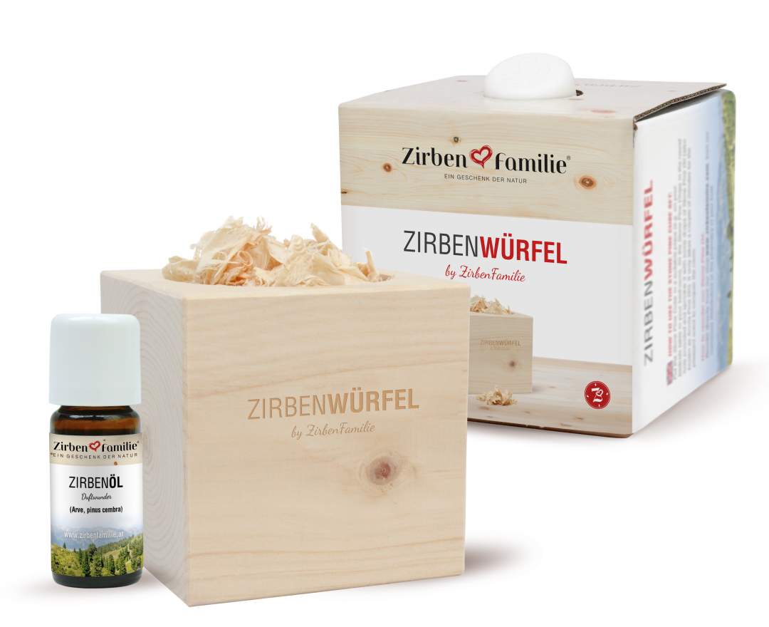 Zirbenfamilie Zirbenwürfel