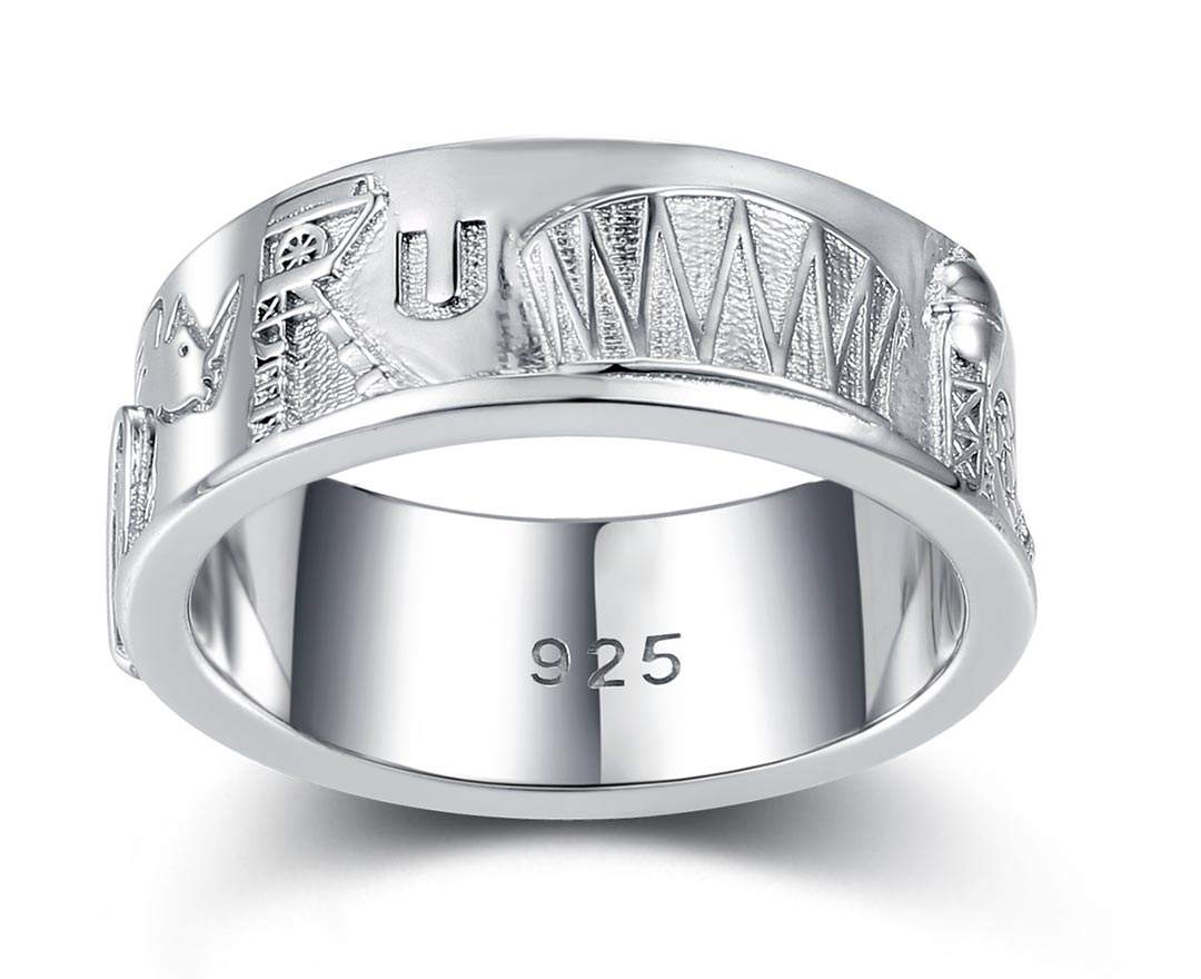 3D Dortmund Ring, plastisch ausgearbeiteter 925/Sterlingsilber Ring
