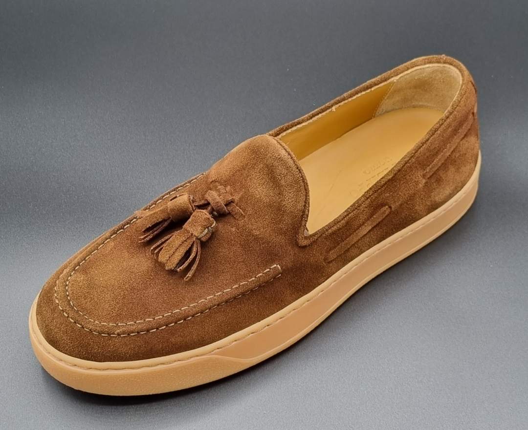 DE FILIPPO uomo Loafer Velours Braun