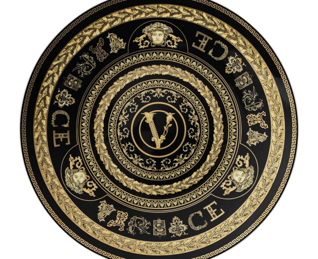 Rosenthal Versace Virtus Gala Black Platzteller 33 cm Rosenthal Versace Virtus Gala Black Platzteller 33 cm