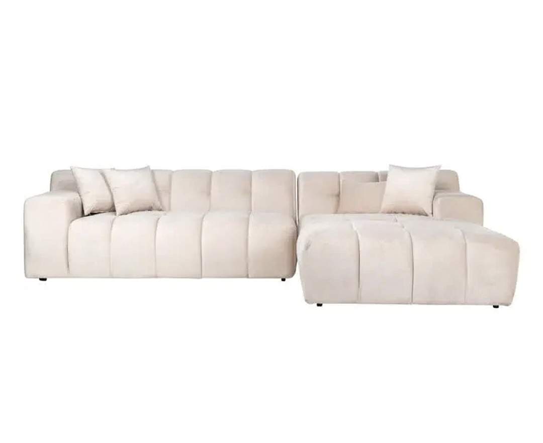Sofa Couch Cube 3 Sitzer + Lounge Links Sand - Richmond Interiors Sofa Couch Cube 3 Sitzer + Lounge Links Sand