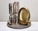 Richmond Interiors - Richmond Interiors, Kerzenhalter Osiris 2er Set, Silber Thumbnail