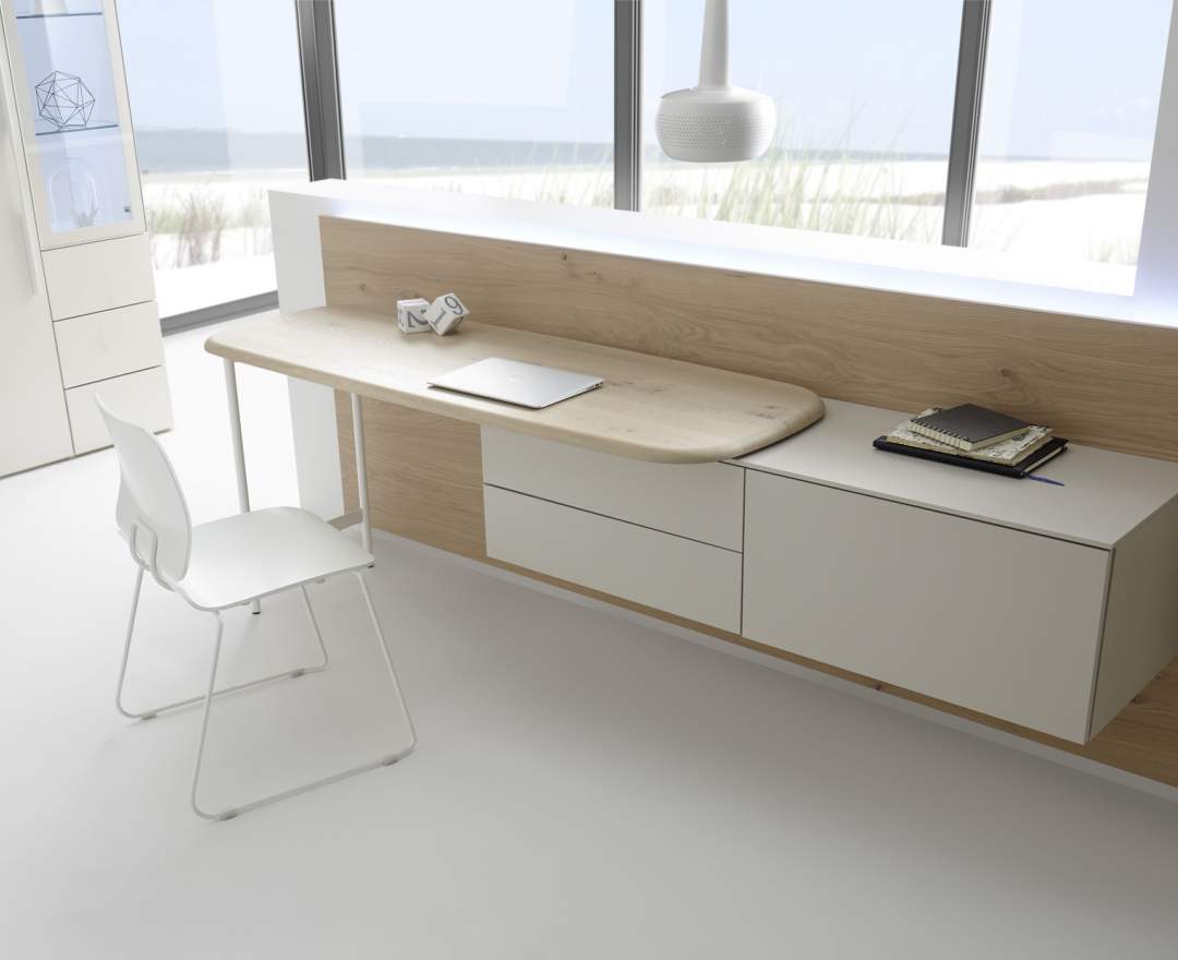 Holztraum Schreibtisch Mellini mit Cubo kombiniert Holztraum Schreibtisch Mellini mit Cubo kombiniert